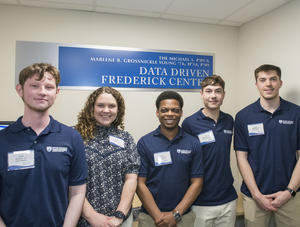 Hood Students involved with Data Driven Frederick at the ribbon cutting ceremony