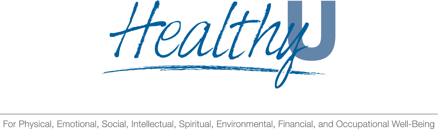 The HealthyU logo identifies the 8 dimensions of wellness included in the program