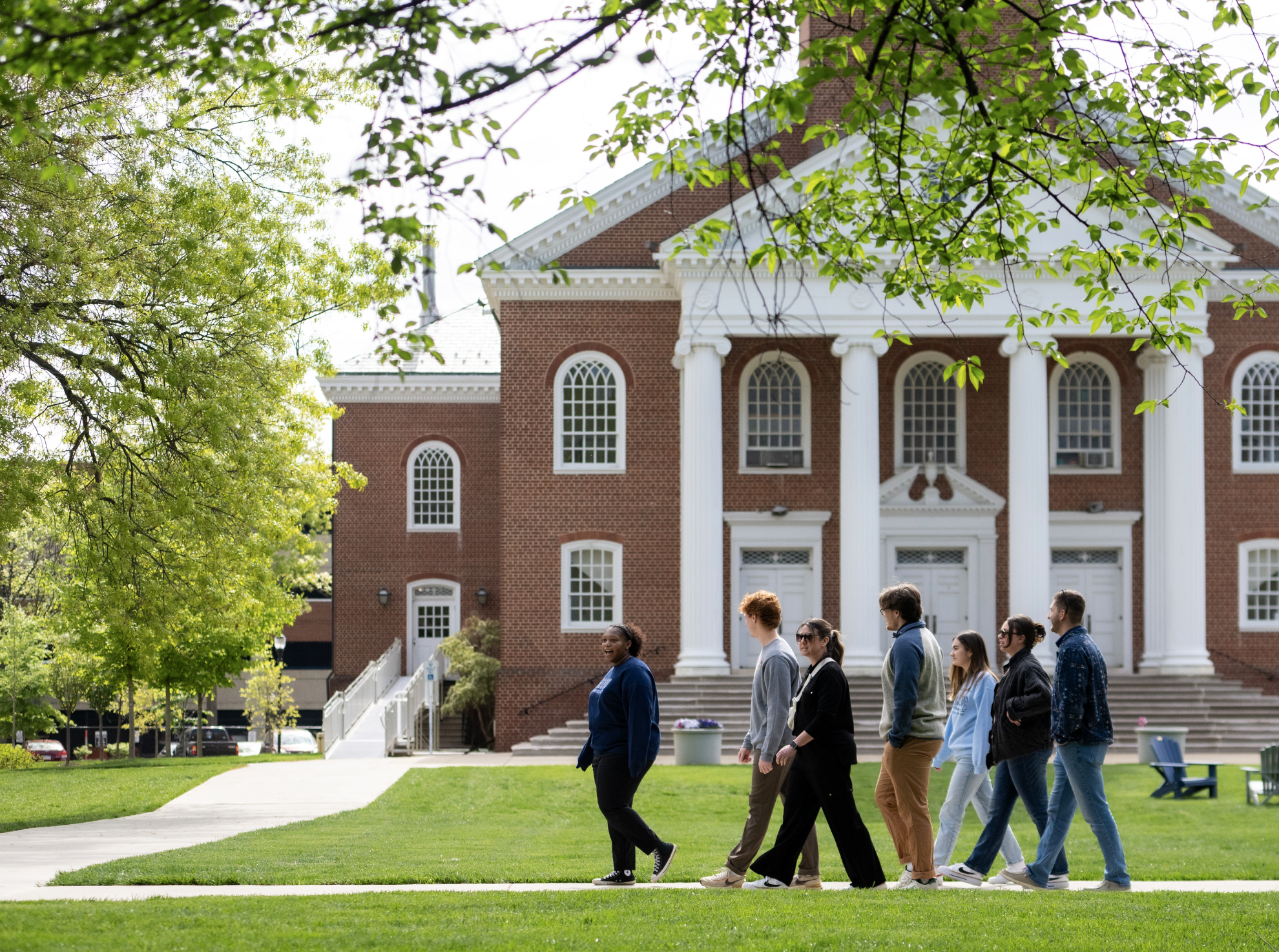 tour group on quad