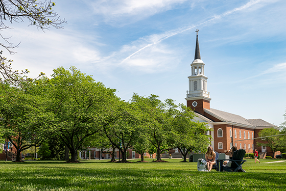 Coffman Chapel in spring
