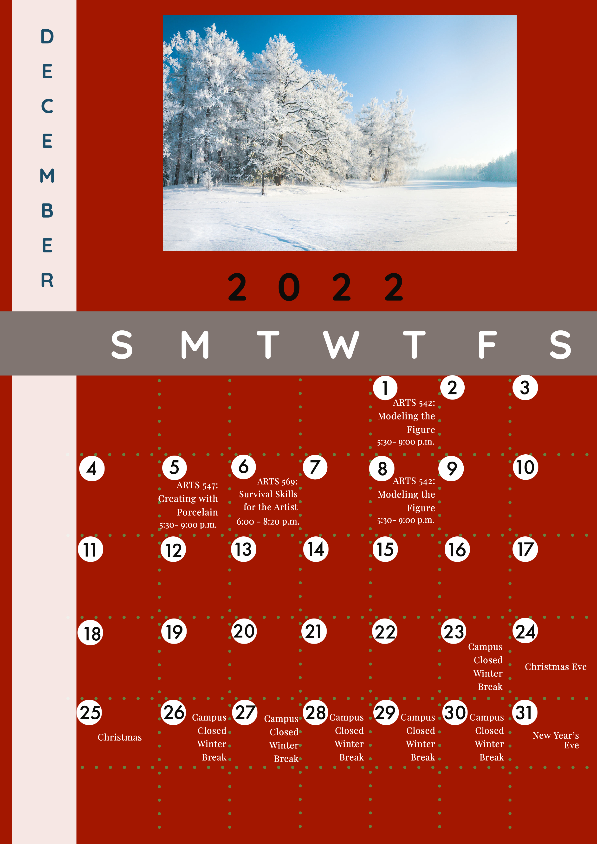 December calendar 2022
