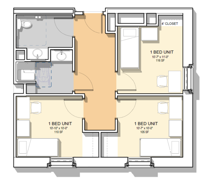 3-person semi-suite