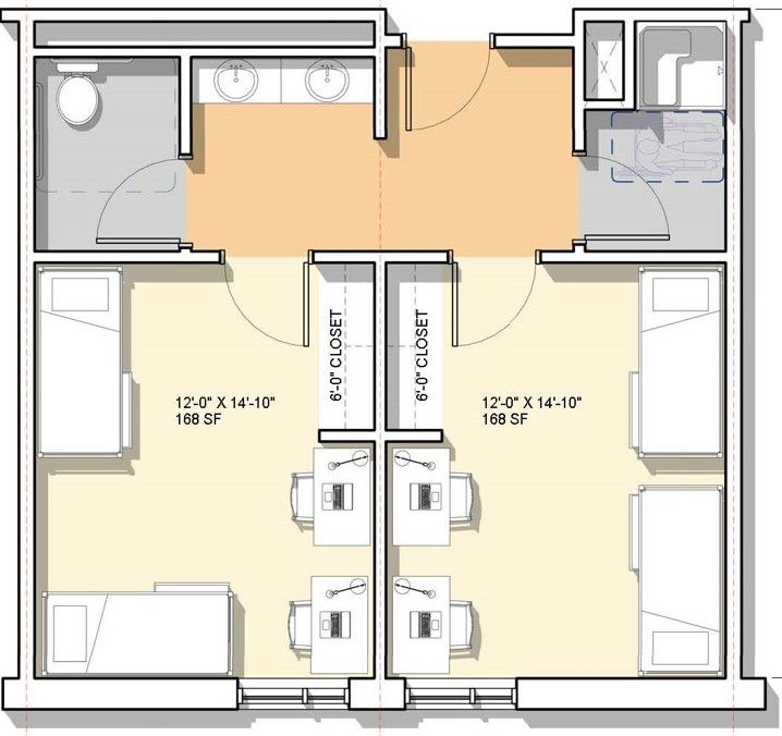 4-person semi-suite