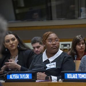 Alyssa Taylor '23 at the United Nations