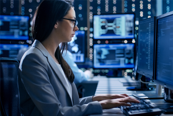 woman at computer