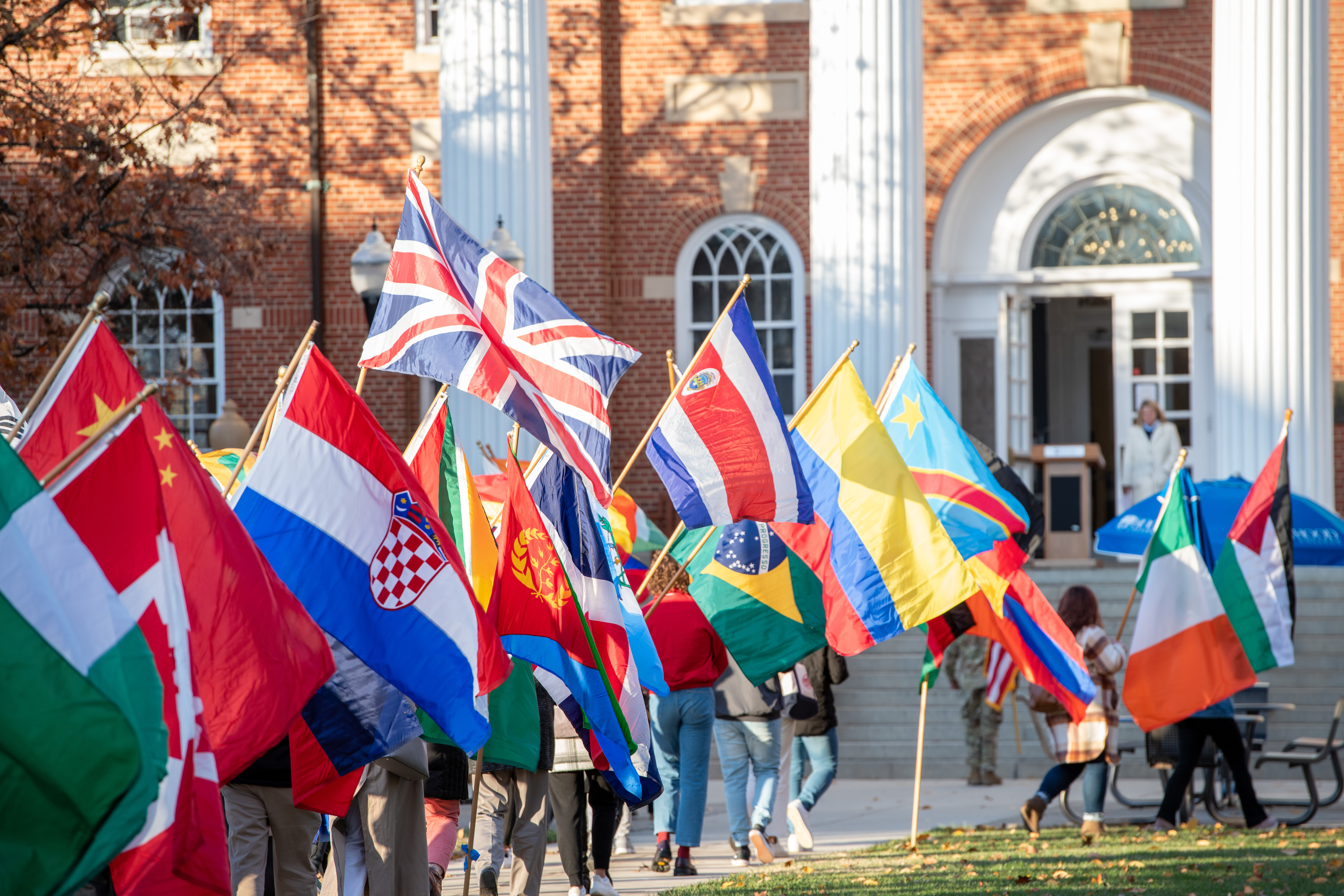 Volunteers at the 2021 Parade of Flags