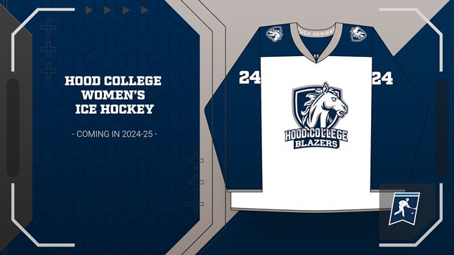 A mock-up of the Hood College Women's Ice Hockey uniforms