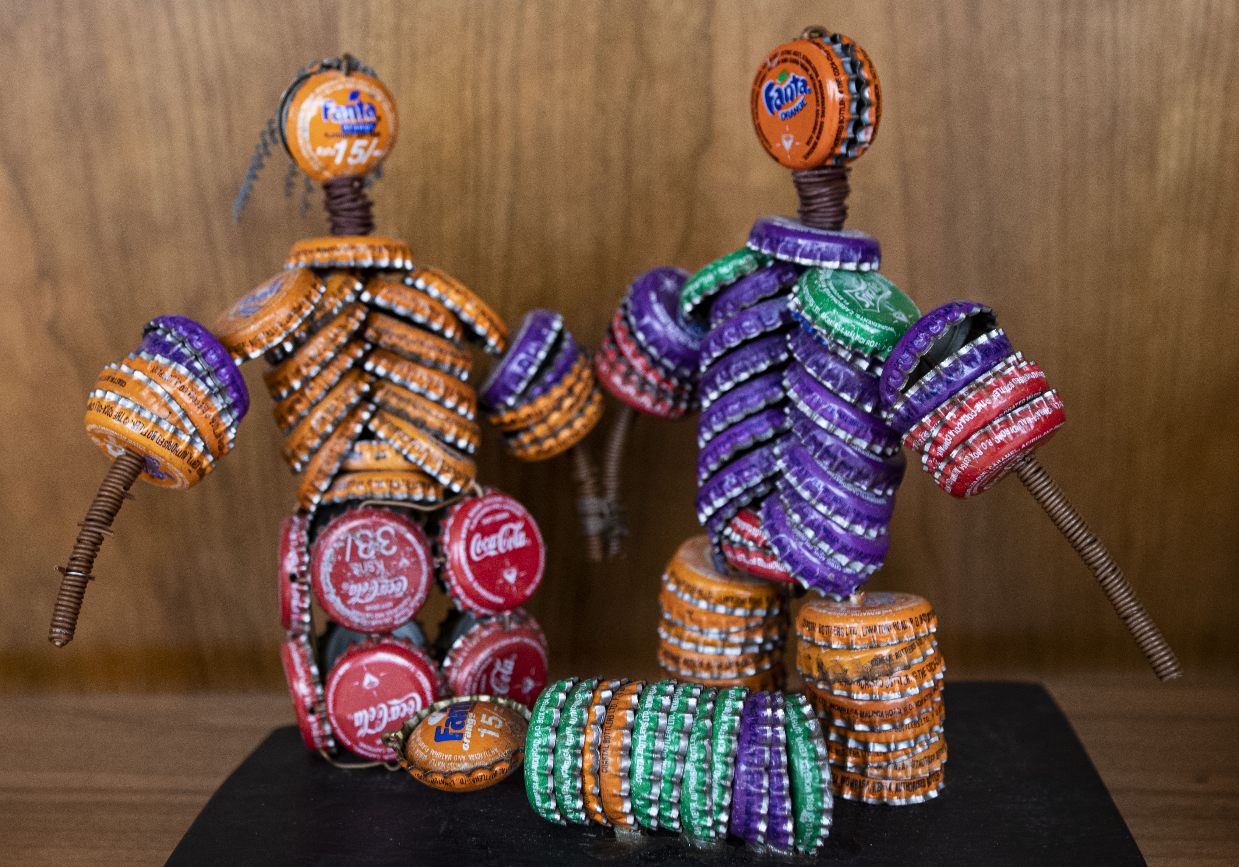 Kenya, bottle caps, wire, wood