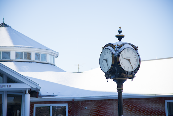 A snowy day on campus.