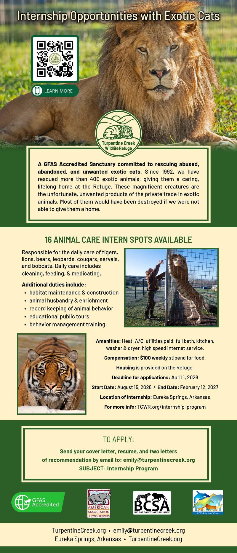 Exotic Animal Care Internship