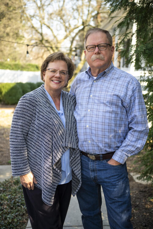 President Ricker and Chris Cunningham at East Cottage