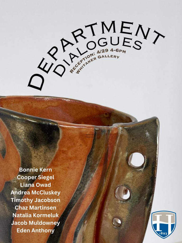 ceramic vessel poster with names of faculty