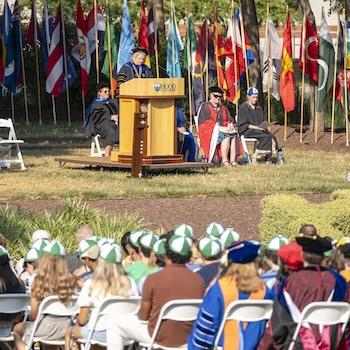Hood College's 2023 Convocation Ceremony in the Hodson Outdoor Theatre