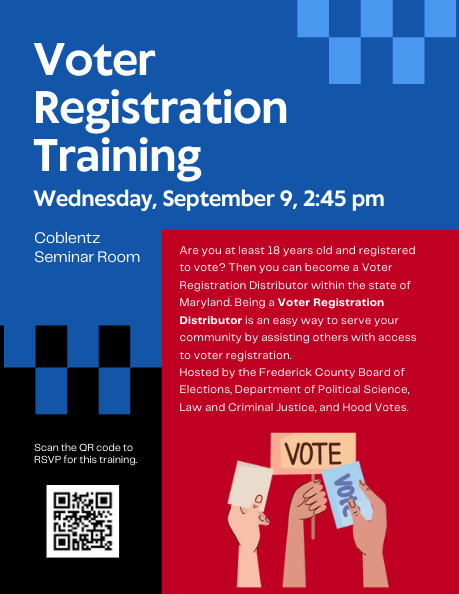 Flyer for Voter Registration Training