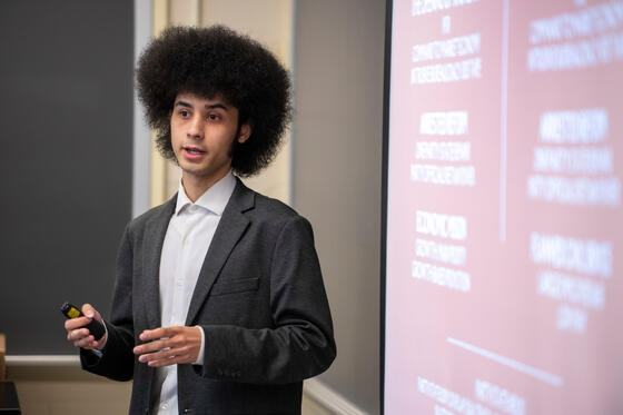 Student Presenting Their Work