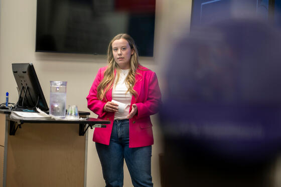 Student Presenting Their Work