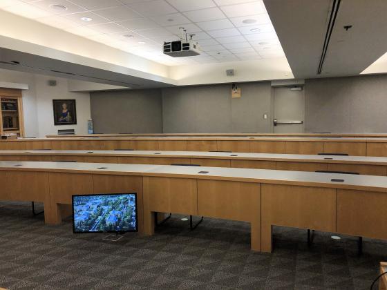 Modern classrooms with smart multimedia technology