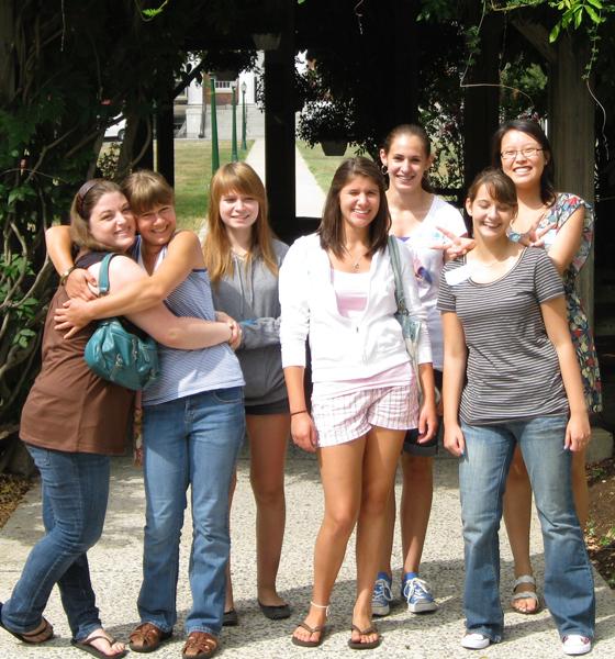 Students enjoy a summer day