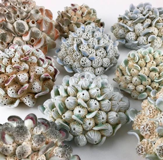 Jenna Gianni ~ Floral Coral Wall Pieces