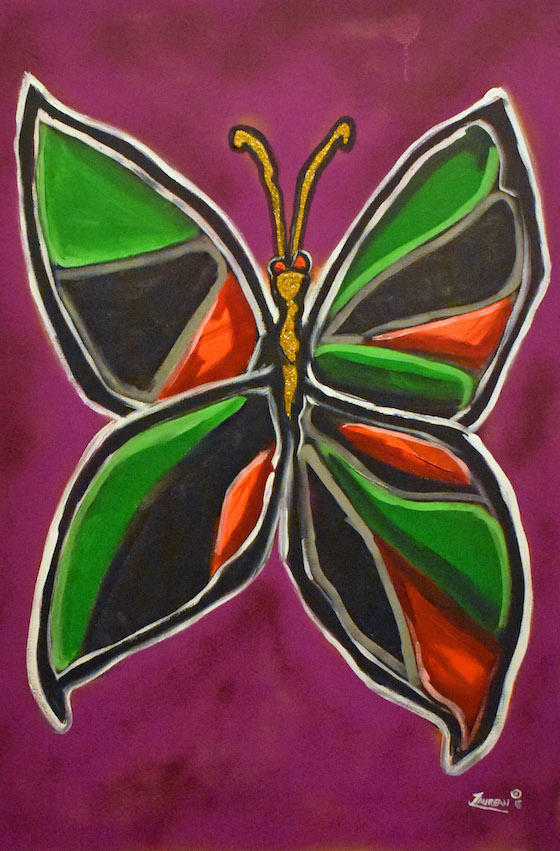 A painting of a butterfly