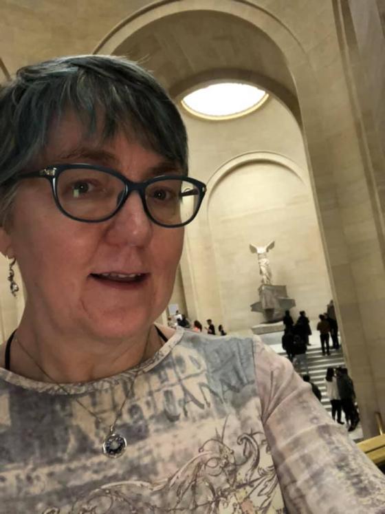 Lisa Marcus at the Louvre