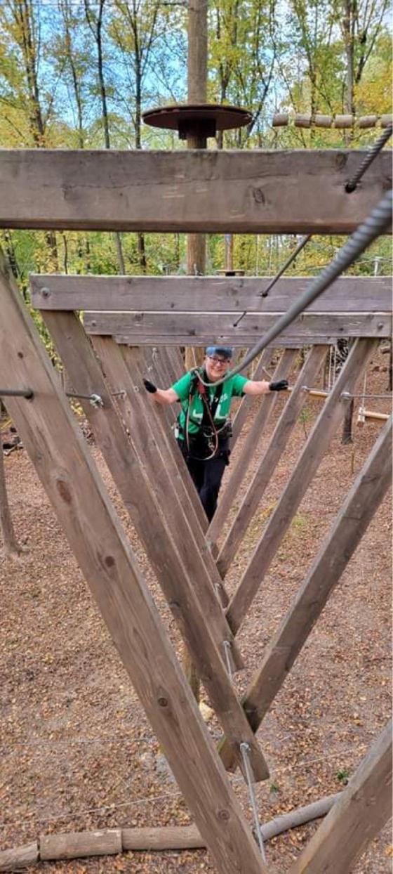 Lisa Marcus at Tree Trekkers with Honors program students