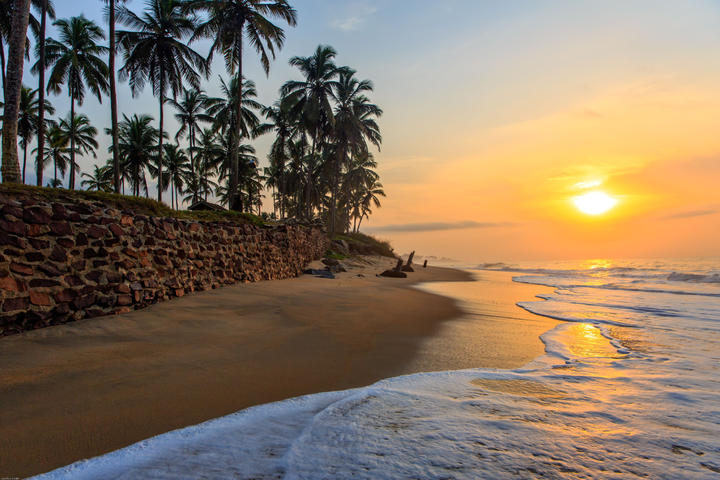Ghana beach sunset