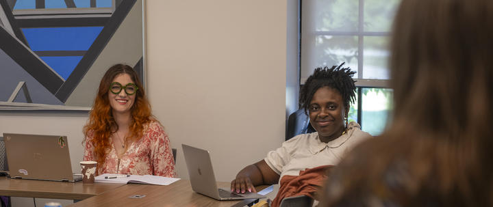 Students in a writing workshop.