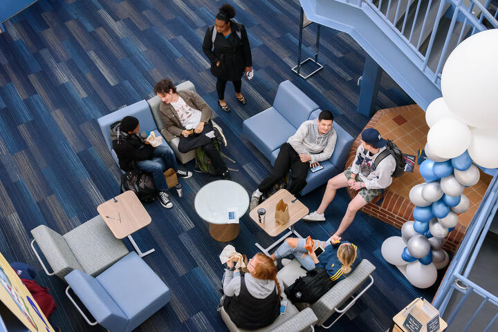 Students gathering in Whitaker