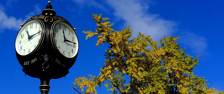 Hood College clock.