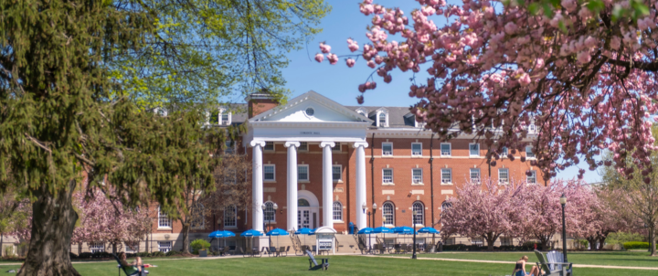 Coblentz and Quad with blossoms 