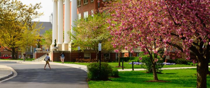 Alumnae Hall in spring