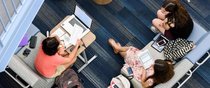 Students studying in Whitaker