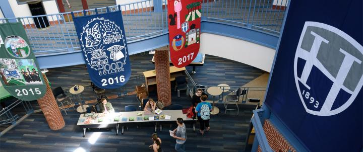 Students in the student center