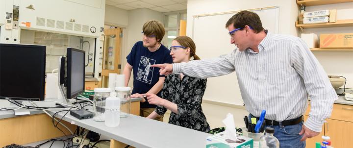 Professor Bennett with students