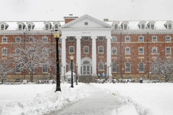 Coblentz Hall in snow